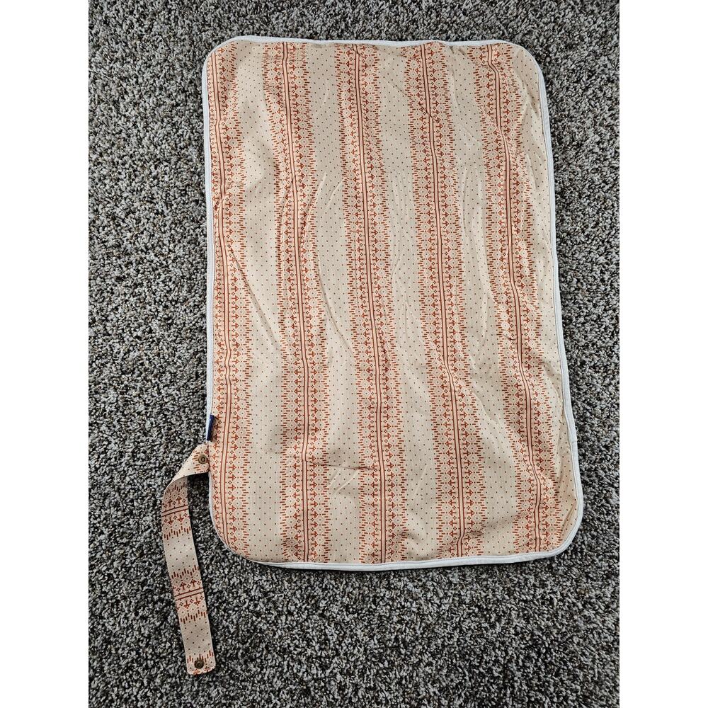Kinder Cloth Diaper Co Travel Changing Pad Orange Beige Unisex Print